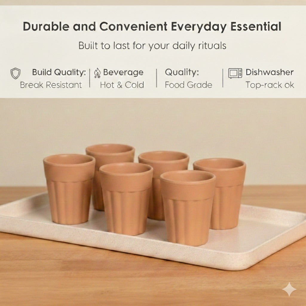 Chuski 100ML Unbreakable Melamine Tea Cup – Pack of 6