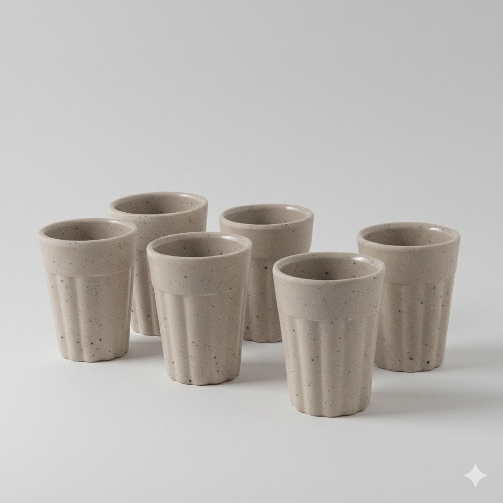 Chuski Classic Cream 100ML Unbreakable Melamine Tea Cup – Pack of 6