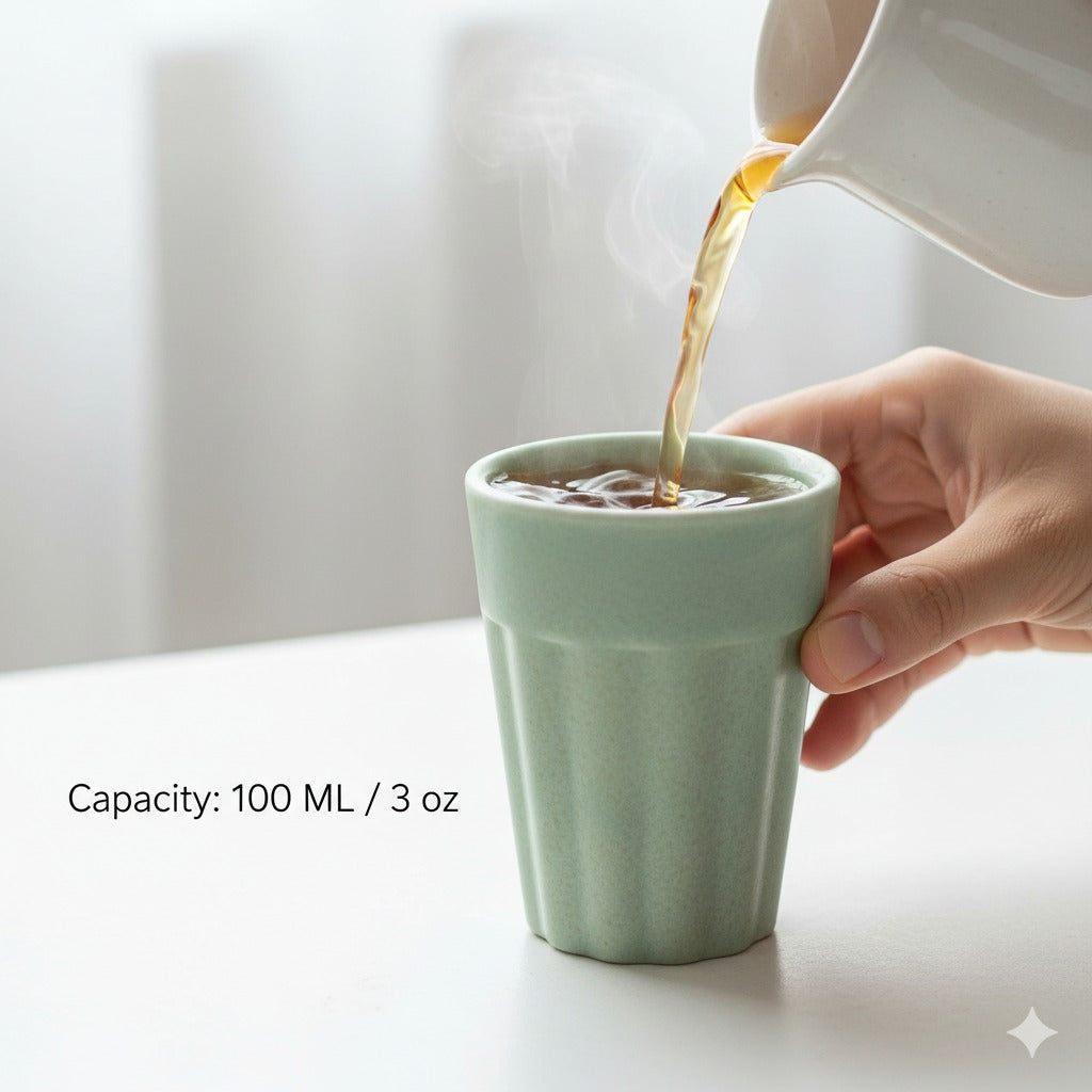 Chuski Sage Green Melamine Tea Cups – 100ML (Pack of 6)